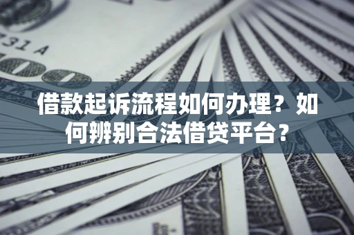 武汉借款起诉流程如何办理？如何辨别合法借贷平台？
