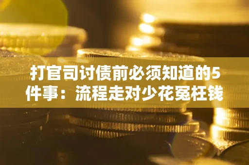 武汉打官司讨债前必须知道的5件事：流程走对少花冤枉钱