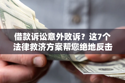 武汉借款诉讼意外败诉？这7个法律救济方案帮您绝地反击！