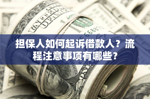 武汉担保人如何起诉借款人？流程注意事项有哪些？